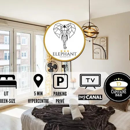 Voltaire Elephant - 5 Min Hypercentre - Parking Prive Apartment *
